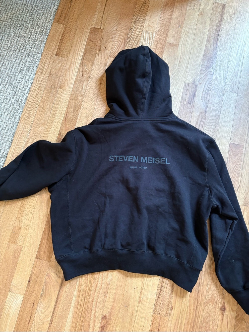 Zara x Steven Meisel Collab Black Hoodie Pullover Sweatshirt Oversized RARE